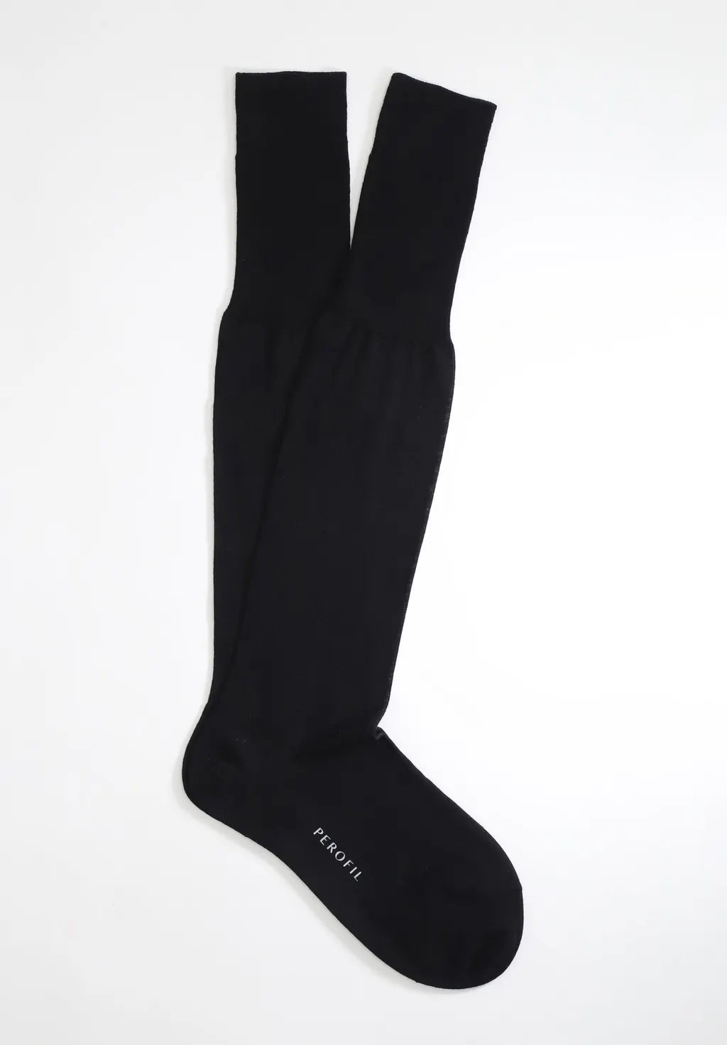 Calza Lunga in Lana Merinos Prince Plus - Nero - Perofil