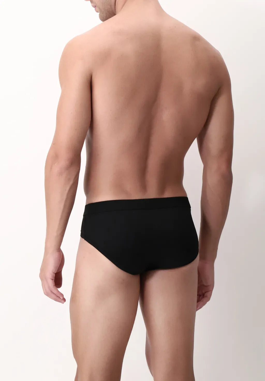 Slip Medio in Filo di Scozia elasticizzato Active - Nero - Perofil