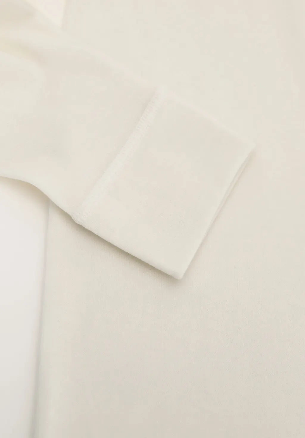 Maglia Manica Lunga in Cotone, Lana e Seta - Bianco - Perofil