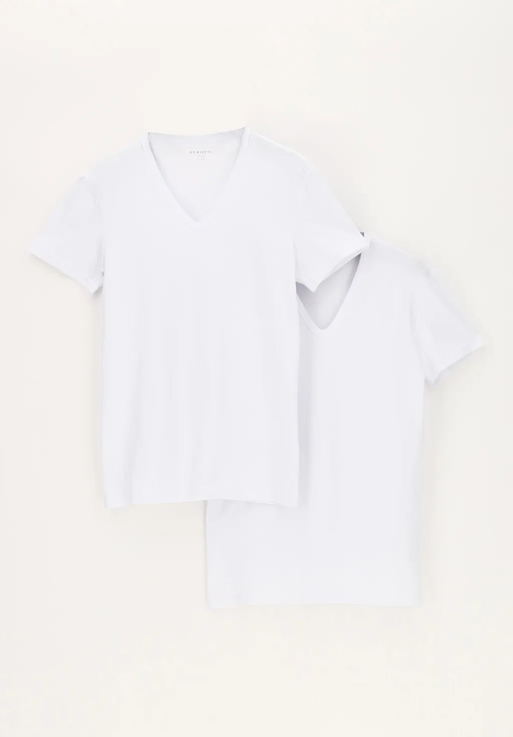 Maglietta Scollo a V in Cotone elasticizzato Match Bipack - Perofil