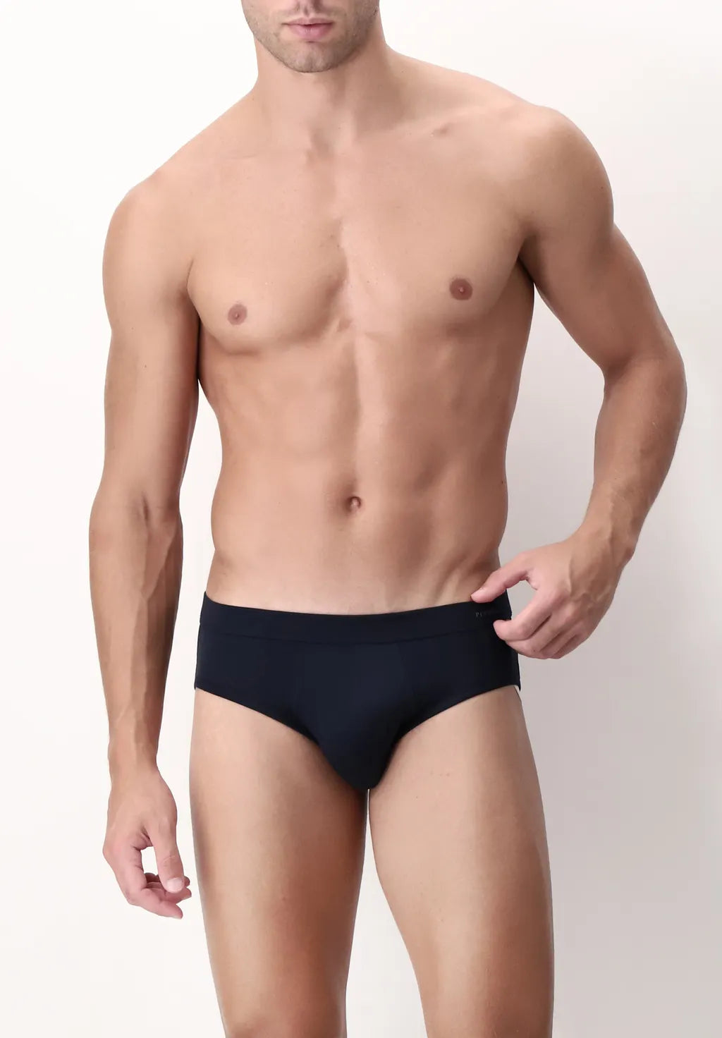 Slip Medio in Filo di Scozia elasticizzato Active - Blu - Perofil
