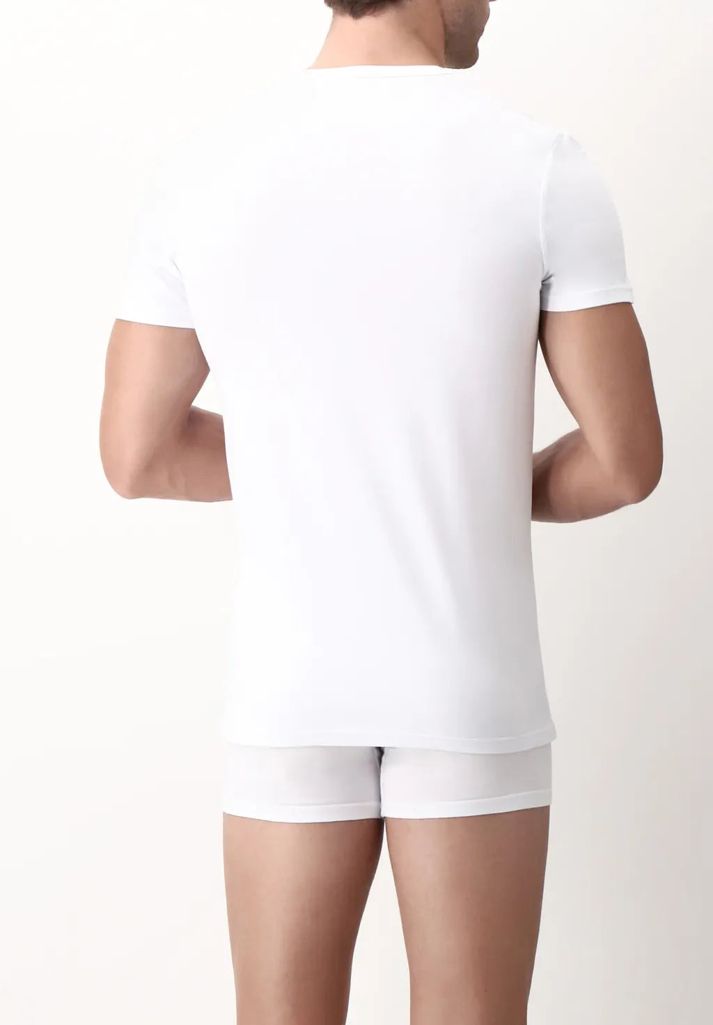 Maglietta Scollo a V in Cotone elasticizzato Match Bipack - Perofil