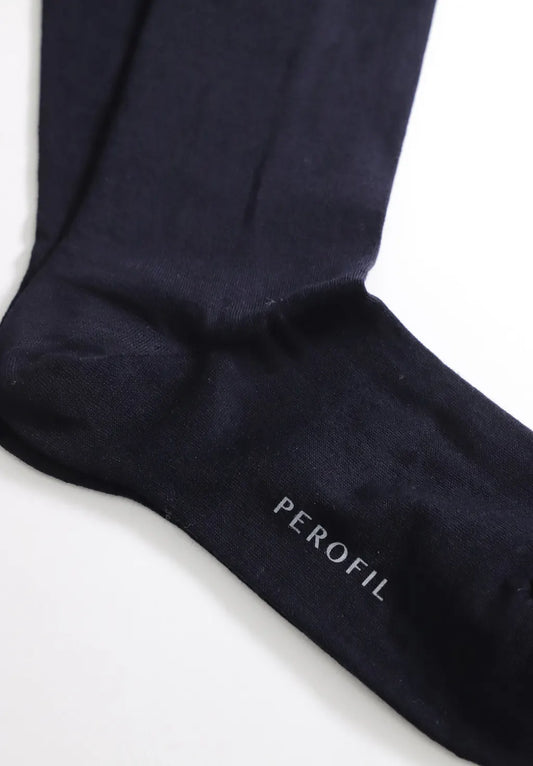 Calza Lunga in Lana Merinos Prince Plus - Blu - Perofil