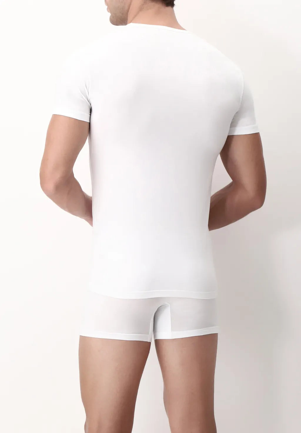 Maglietta Girocollo in Cotone elasticizzato 4Seasons - Bianco - Perofil