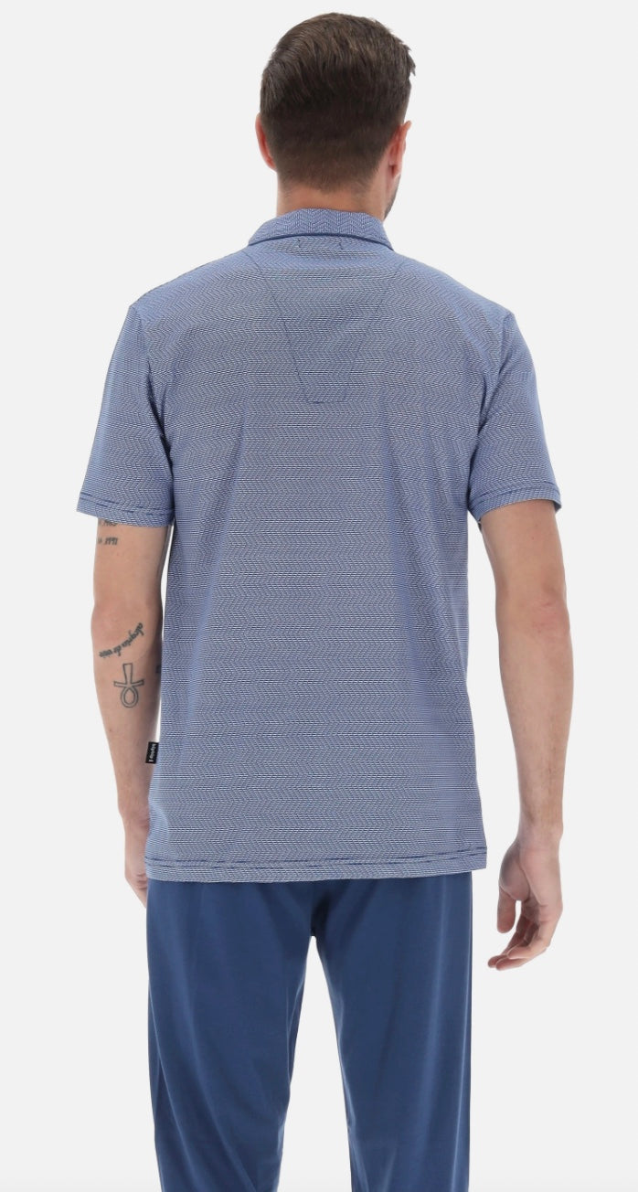 Bip Bip Pigiama Uomo Orlato 3 pezzi 100% Cotone - Oceano