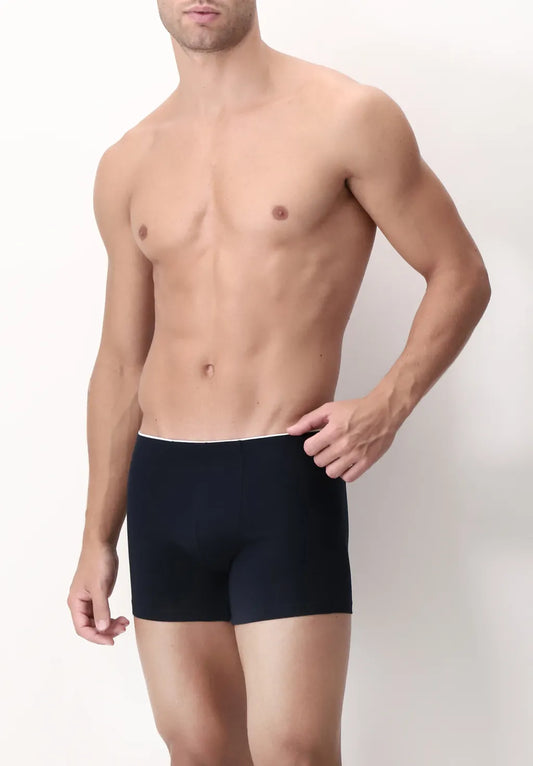 Boxer Parigamba in Cotone Elasticizzato Match Bipack - Blu - Perofil