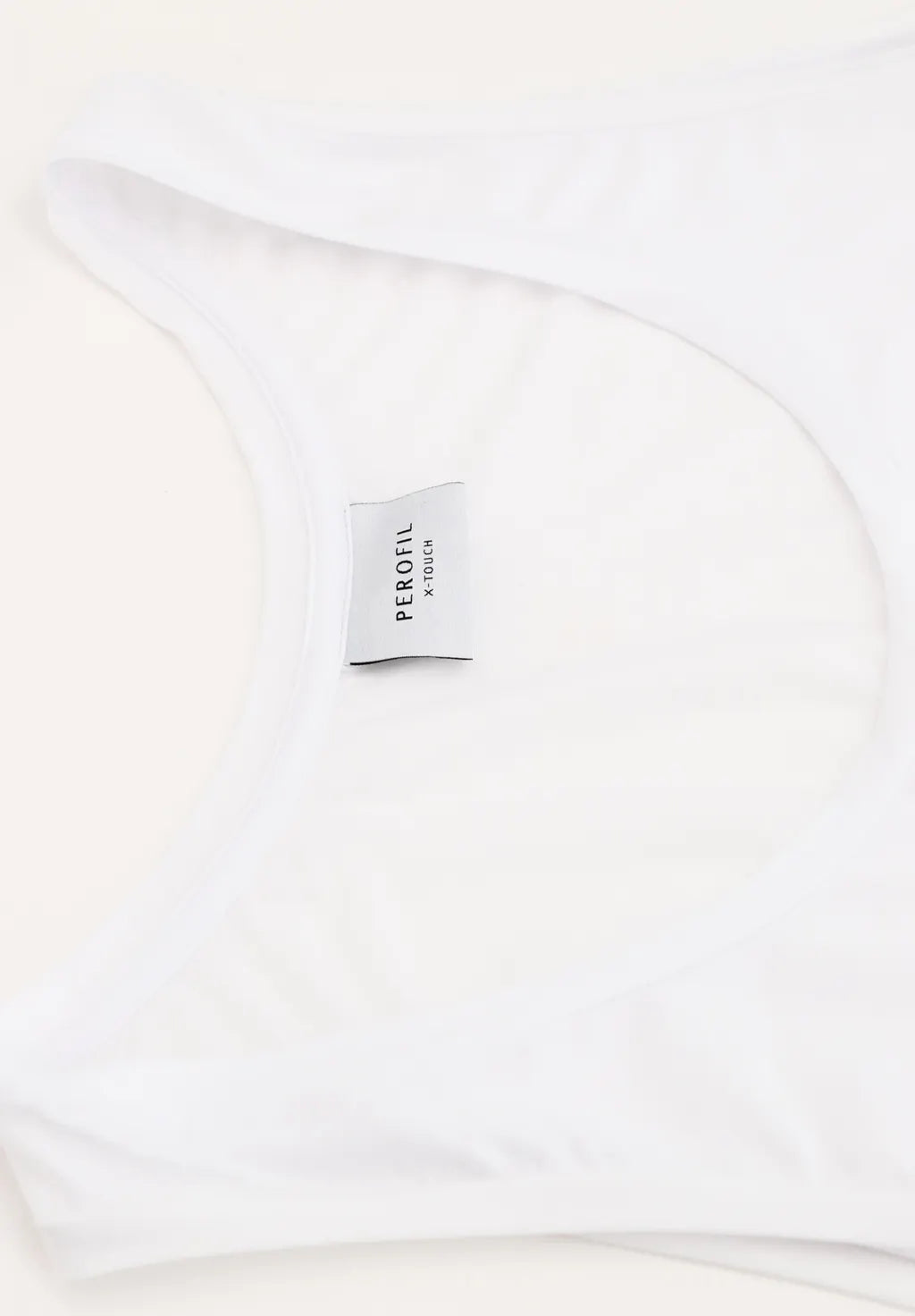 Perofil Canotta Spalla Stretta in Filo di Scozia Active - Bianco