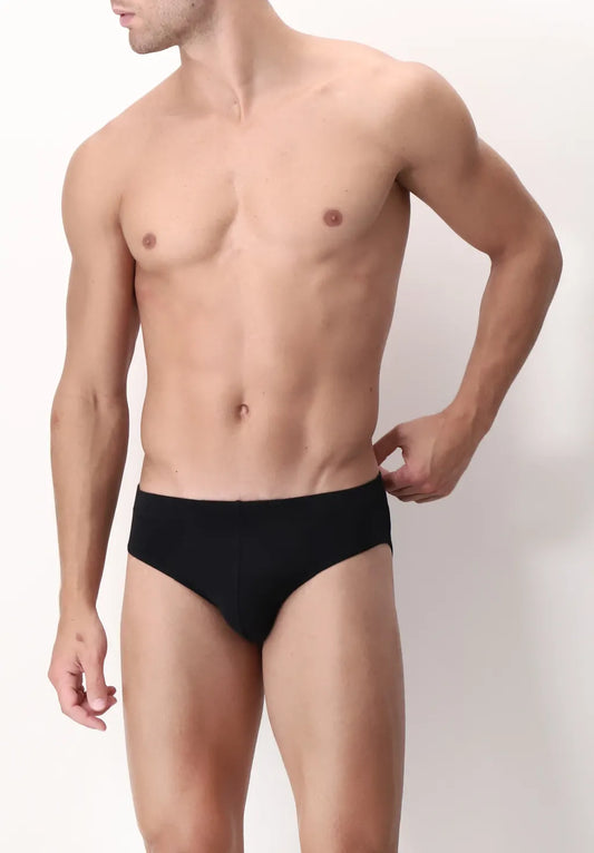 Slip Mini in Cotone elasticizzato Match Bipack - Nero - Perofil