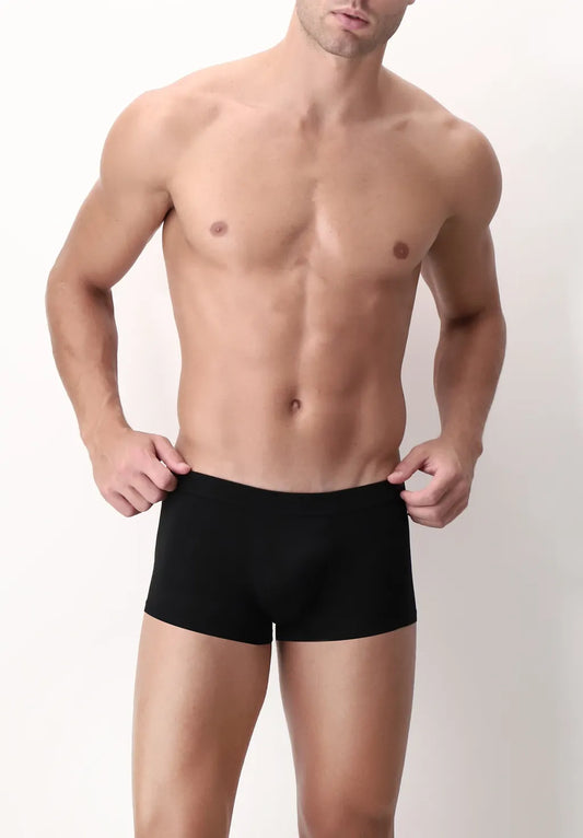 Boxer Push up in Filo di Scozia Elasticizzato Active Perla - Nero - Perofil