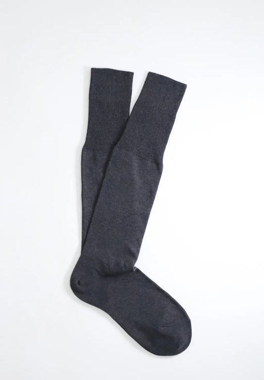 Calza Lunga in Caldo Cotone Winter Plus - Grigio melange scuro - Perofil