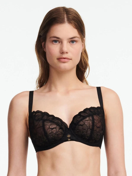 FLEURS - Reggiseno con ferretto coprente - Nero - Chantelle