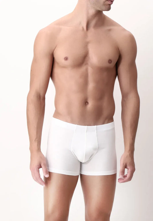 Boxer Parigamba in Filo di Scozia elasticizzato Active - Bianco - Perofil